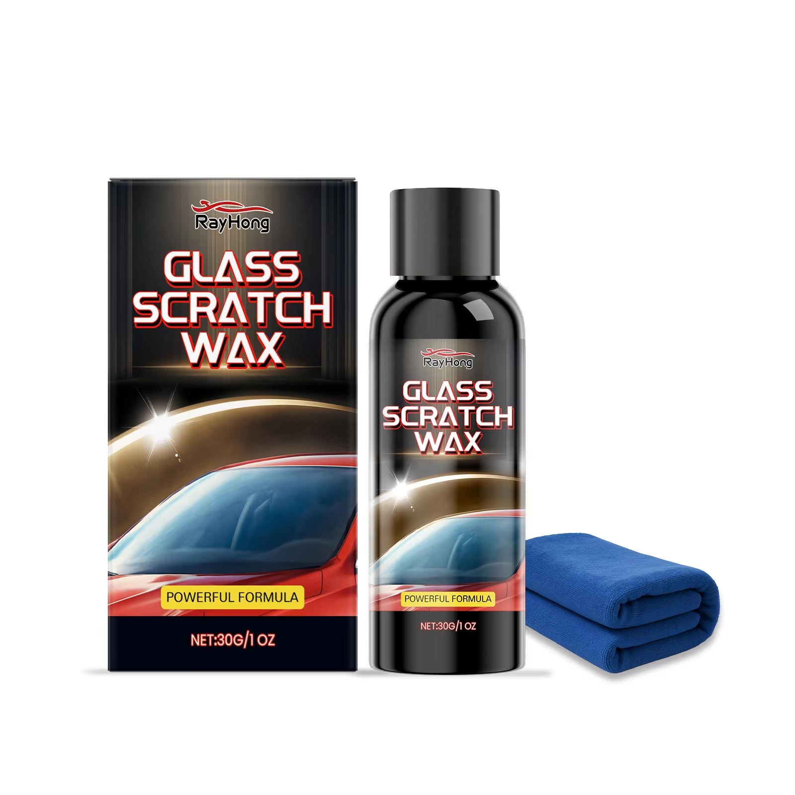 NEW Glass Scratch Repair Paste - Car Window & Bathroom Shower Glass Polishing, Window Glass Scratch Repair, with Sponge.