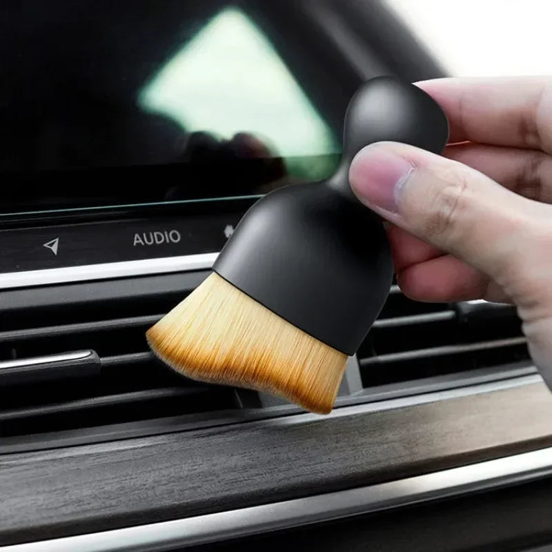 Car Interior Cleaning Tool Artificial Car Brush Crevice Dusting Detailing Car Air Vent Cleaning Soft Brush with Casing