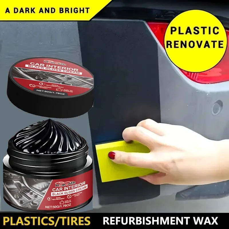 Car Plastic Restorer Back to Black Gloss Auto Interior Leather & Panel Renewal Wax Coating Agent Auto Polish and Repair Coating