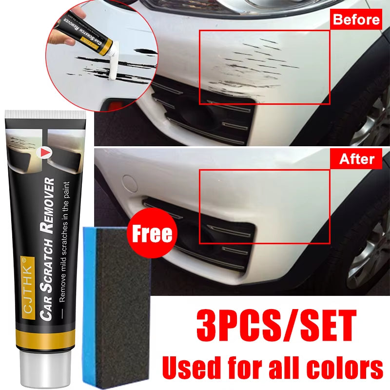 Car Scratch Remover Car Polishing Paste with Sponge Car Body Paint Care Remove Scratch Repair Broken Paint Smooth Car Body