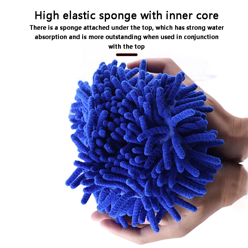 Car Wash Microfiber Chenille Car Wash Sponge Care Washing Brush Pad Washing Towel Auto Gloves Styling Accessories Gadget