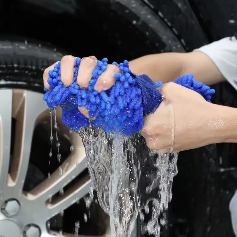 Car Wash Microfiber Chenille Car Wash Sponge Care Washing Brush Pad Washing Towel Auto Gloves Styling Accessories Gadget