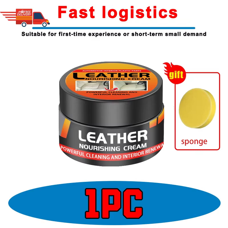 Multifunctional Leather Care Maintenance Oil Cleaning Cream for Car Interior Leather Seat Sofa Bag Shoes Jacket Care Polishing/V