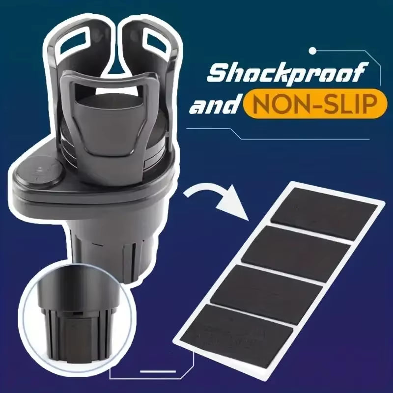 Car Cup Holder Expander for Car Adapter Adjustable Multifunctional Dual Cup Holder with Phone Holder Aromatherapy Organizer