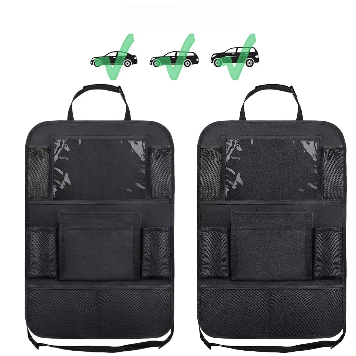 Car Seat Back Organizer 10 Storage Pockets with Touch Screen Tablet Holder Protector for Kids Children Car Accessories