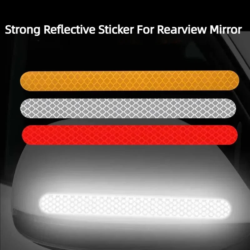 Universal Car Rearview Mirror Reflector Safety Strip Stickers Anti-Collision Reflector Stickers Decals Auto Exterior Accessories