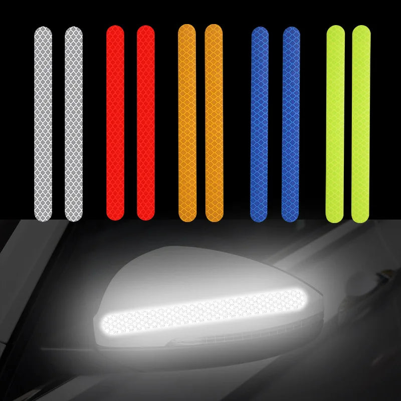 Universal Car Rearview Mirror Reflector Safety Strip Stickers Anti-Collision Reflector Stickers Decals Auto Exterior Accessories