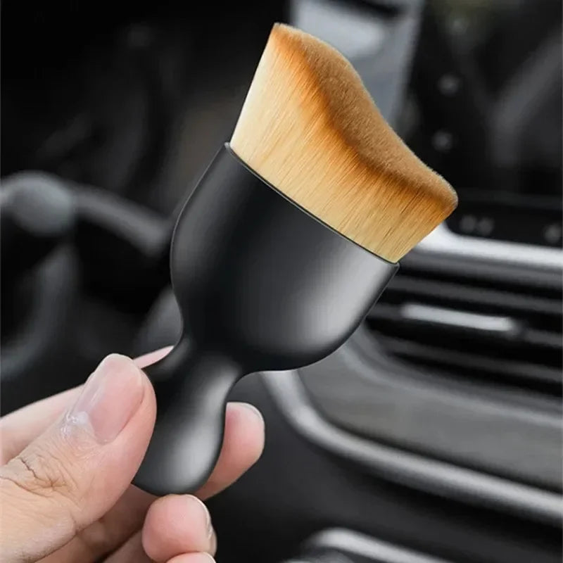 Car Interior Cleaning Tool Artificial Car Brush Crevice Dusting Detailing Car Air Vent Cleaning Soft Brush with Casing