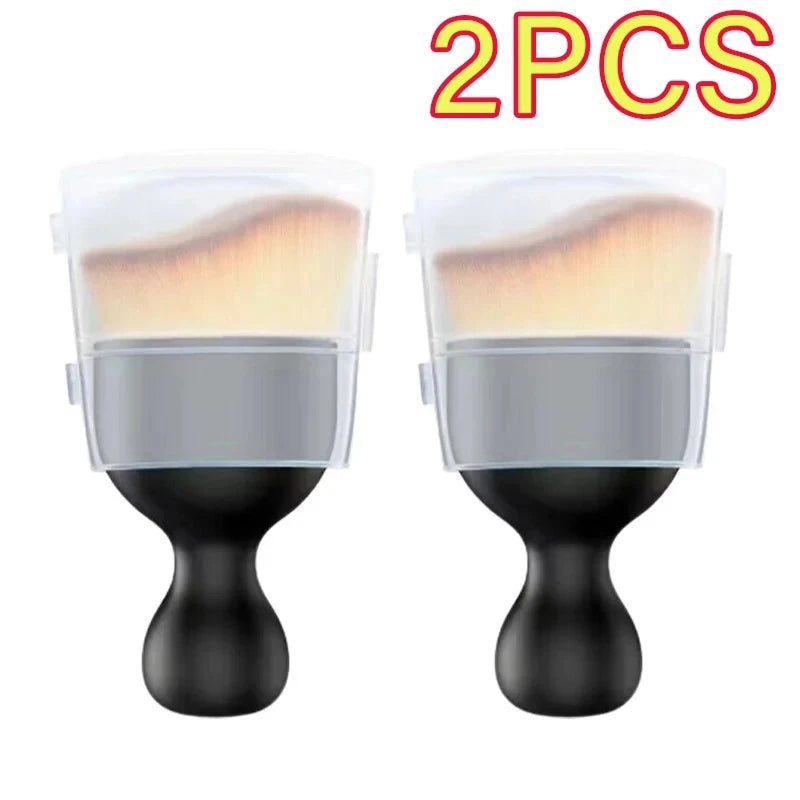 Car Interior Cleaning Tool Artificial Car Brush Crevice Dusting Detailing Car Air Vent Cleaning Soft Brush with Casing