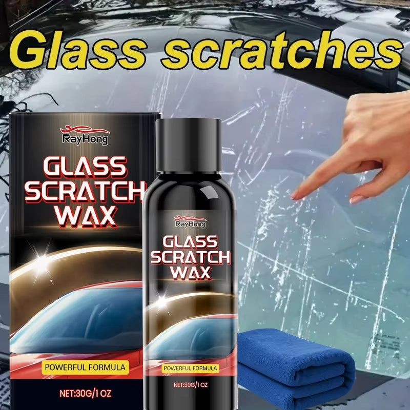 NEW Glass Scratch Repair Paste - Car Window & Bathroom Shower Glass Polishing, Window Glass Scratch Repair, with Sponge.