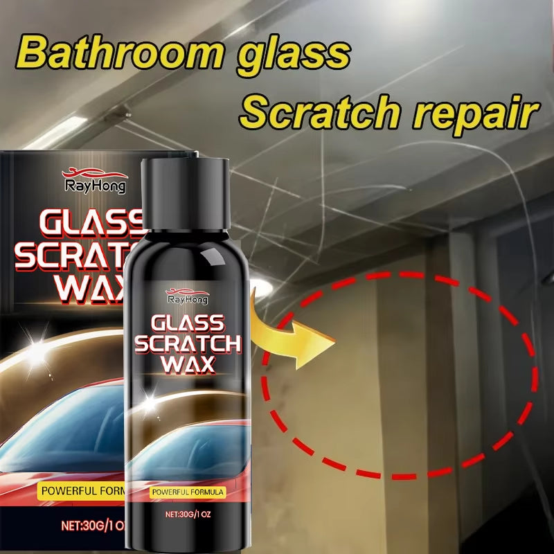 NEW Glass Scratch Repair Paste - Car Window & Bathroom Shower Glass Polishing, Window Glass Scratch Repair, with Sponge.