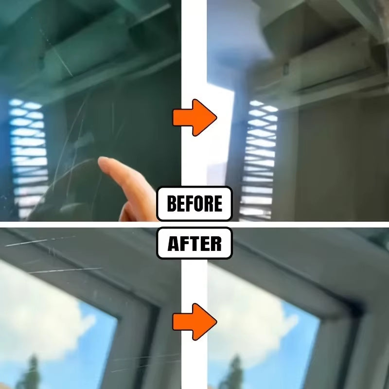 NEW Glass Scratch Repair Paste - Car Window & Bathroom Shower Glass Polishing, Window Glass Scratch Repair, with Sponge.
