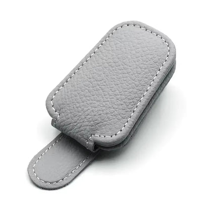 1Pcs Sunglasses Holder Is Suitable for Car Sunshades Magnetic Leather Sunglasses Clip and Ticket Clip Car Sunshade Accessories