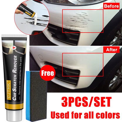 Car Scratch Remover Car Polishing Paste with Sponge Car Body Paint Care Remove Scratch Repair Broken Paint Smooth Car Body