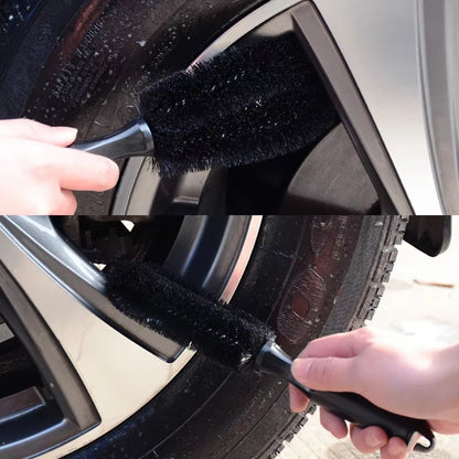 Car Wheel Brush Tire Cleaning Brushes Tools Car Rim Scrubber Cleaner Duster Handle Motorcycle Truck Wheels Car Detailing Brush