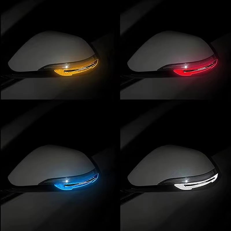 Car Reflective Stickers Door Edge Anti-Collision Strips Fenders Glue Reflective Rearview Mirror Warning Stickers Body Scratches