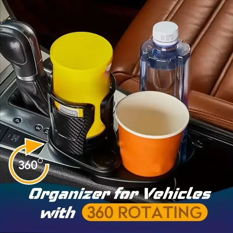 Car Cup Holder Expander for Car Adapter Adjustable Multifunctional Dual Cup Holder with Phone Holder Aromatherapy Organizer