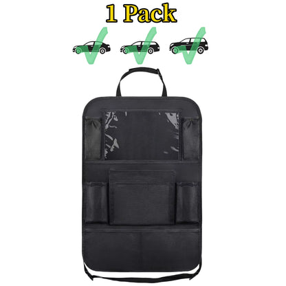 Car Seat Back Organizer 10 Storage Pockets with Touch Screen Tablet Holder Protector for Kids Children Car Accessories